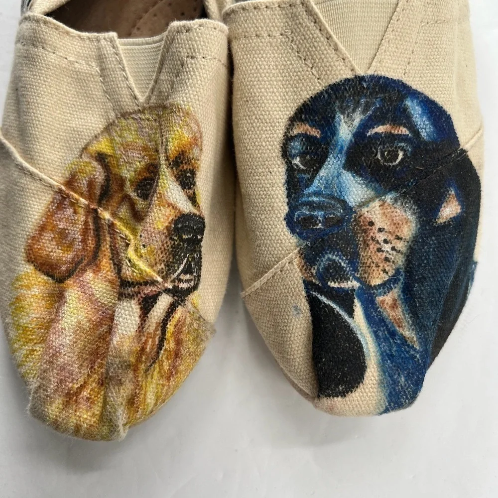 Toms Custom Paint Ladies Size 6.5